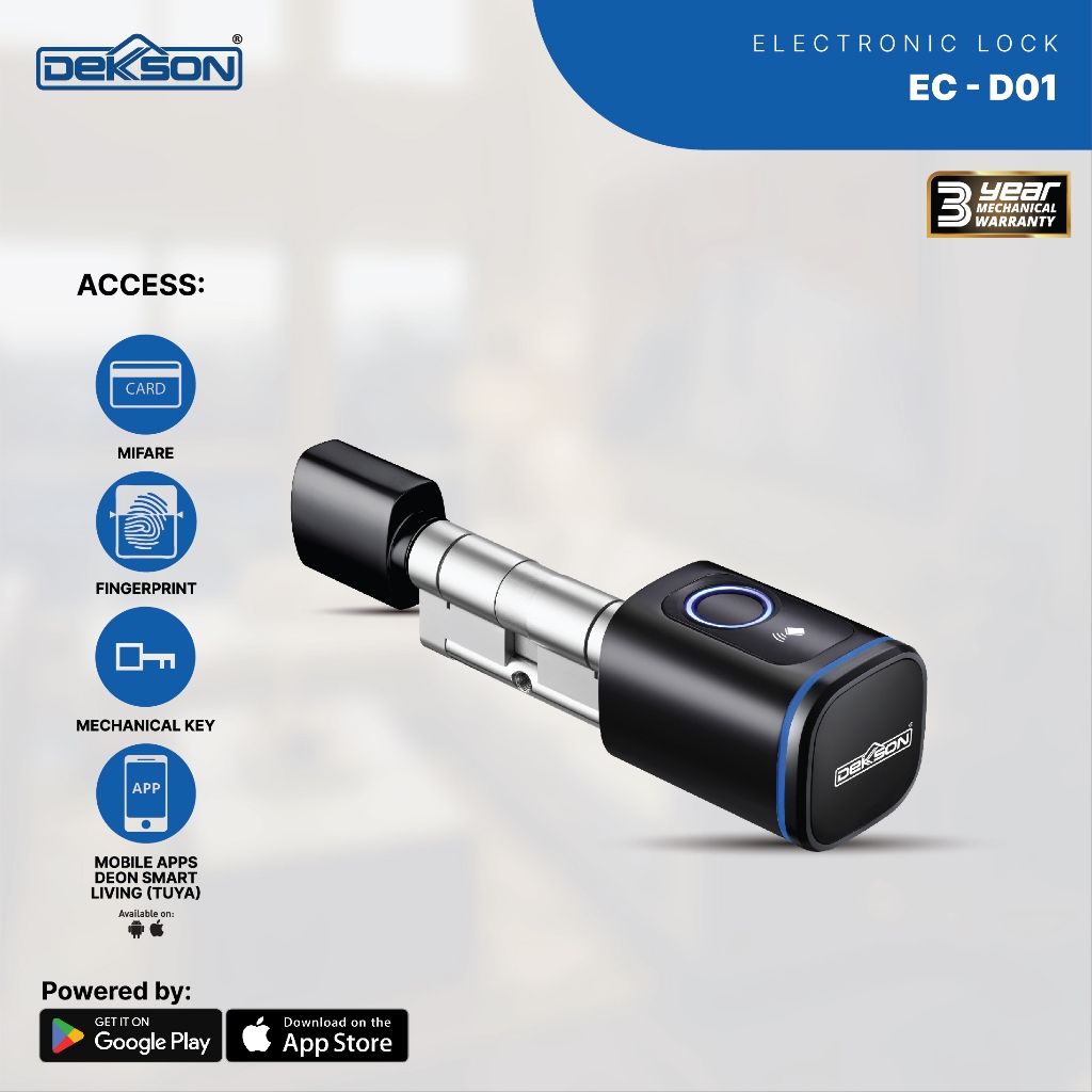 DEKKSON Electronic Cylinder Silinder Kunci Pintu Digital ED D01