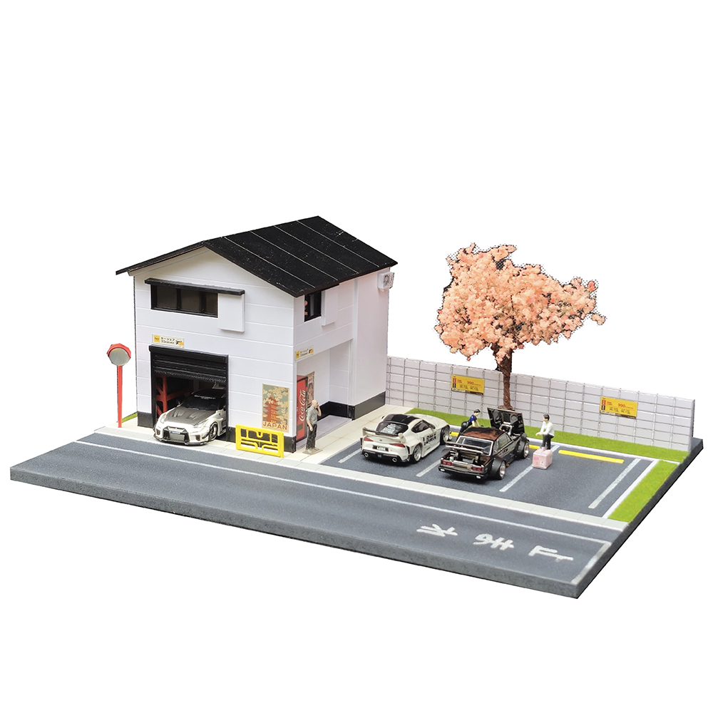 Yole Diorama Garage, Diorama Parkiran 1/64