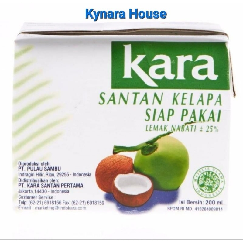 

Kara Santan Krim Kelapa Siap Pakai 200ml