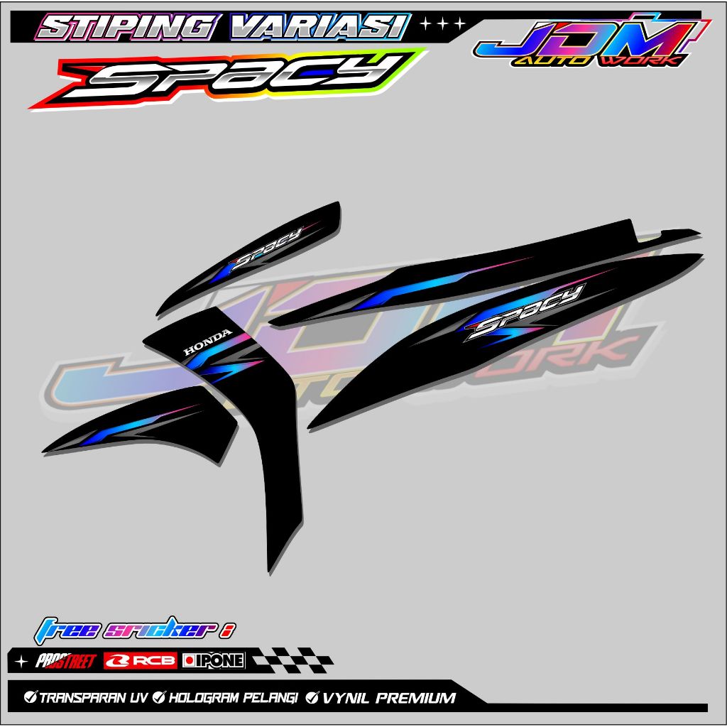 STRIPING VARIASI HONDA SPACY / STICKER HONDA SPACY