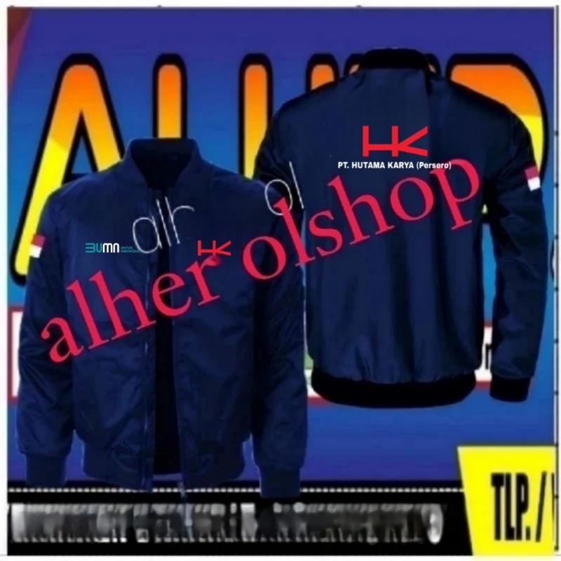 Jaket bordir PT Hutama karya jaket bomber PT Hutama karya jaket kerja PT Hutama karya jaket seragam 