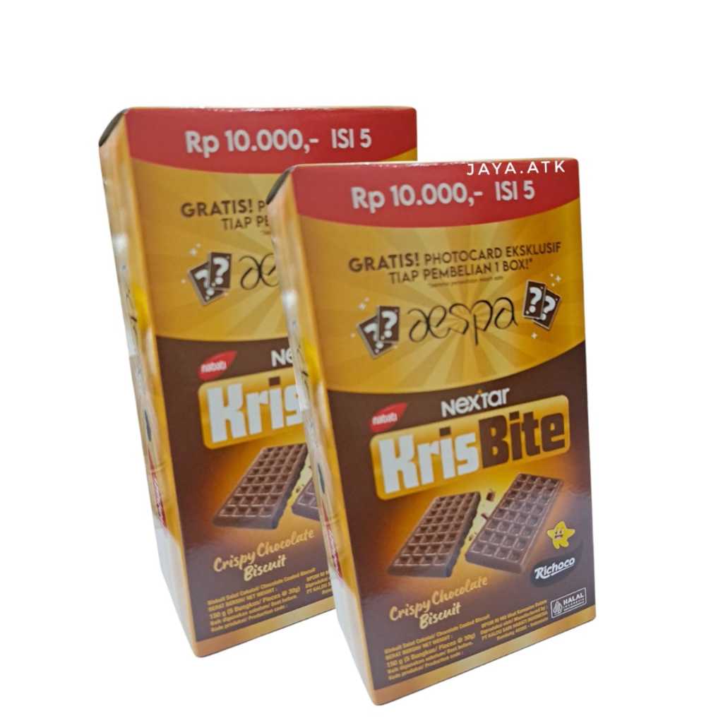 

BISKUIT COKLAT NABATI KRISBITE NEXTAR NABATI X AESPA FOTO CRISPY CHOCOLATE BISCUIT RICHOCO