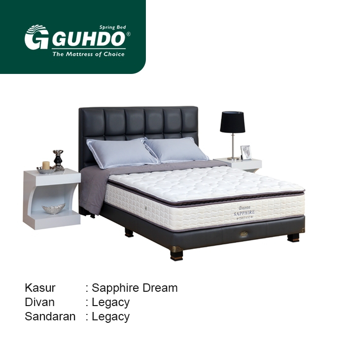 SPRING BED GUDHO  SAPPHIRE  DREAM / FULL BED SET / RANJANG TEMPAT  TIDUR  SPRING BED / GUHDO /  DINA