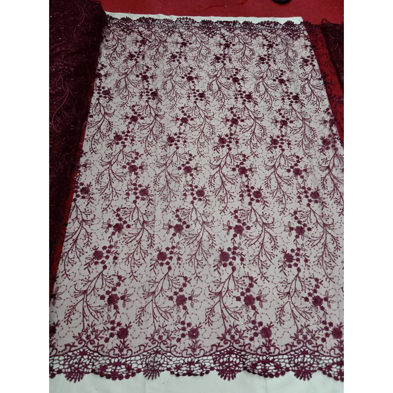 Kain Tulle Bordir Full Payet Sequin Terbaru