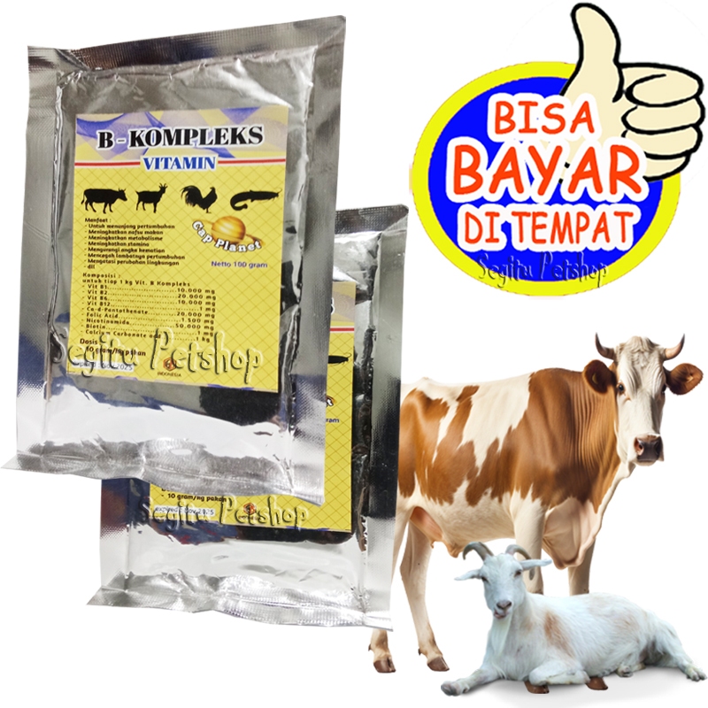 Vitamin Hewan Ternak Sapi Kambing Kuda Unggas Penyerap Enzim Nafsu Makan Recovery B Komplek