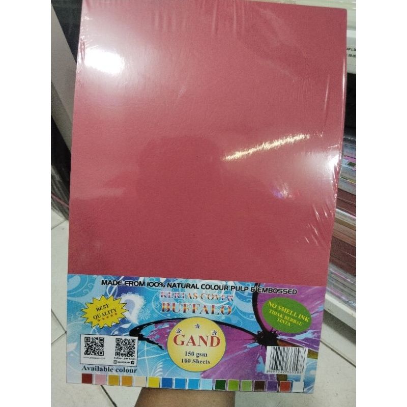 

Kertas Karton Bufalo Cover jilid F4 1 pack isi 100 lembar RJ4