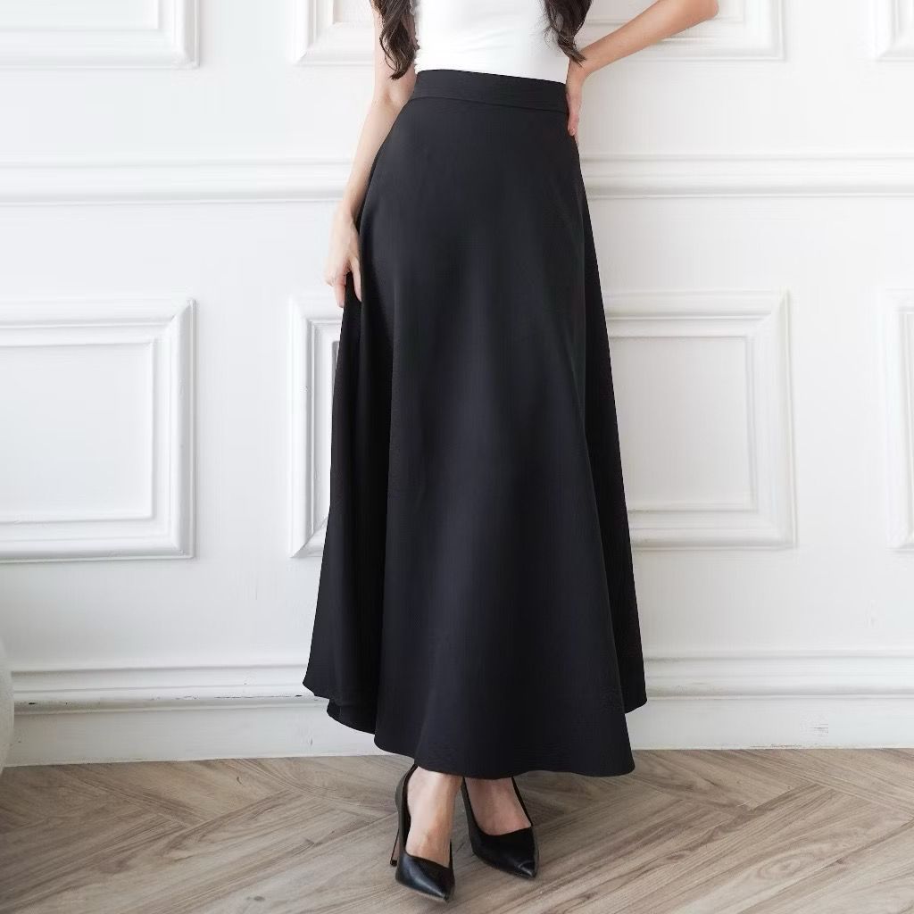 ZAYIDA - Fuji Skirt Midi Maxi  - Rok Wanita Korean Style - Rok kerja Formal Casual