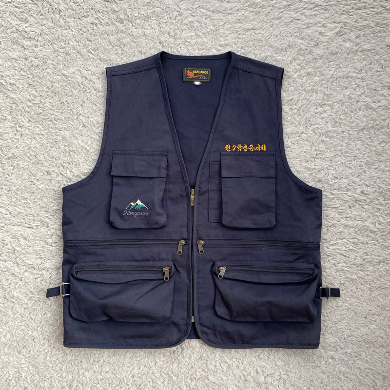 VINTAGE VEST KANGAROO - UTILITY MOUNTAINEER GEAR - vest vintage - rompi vintage - rompi multipocket 