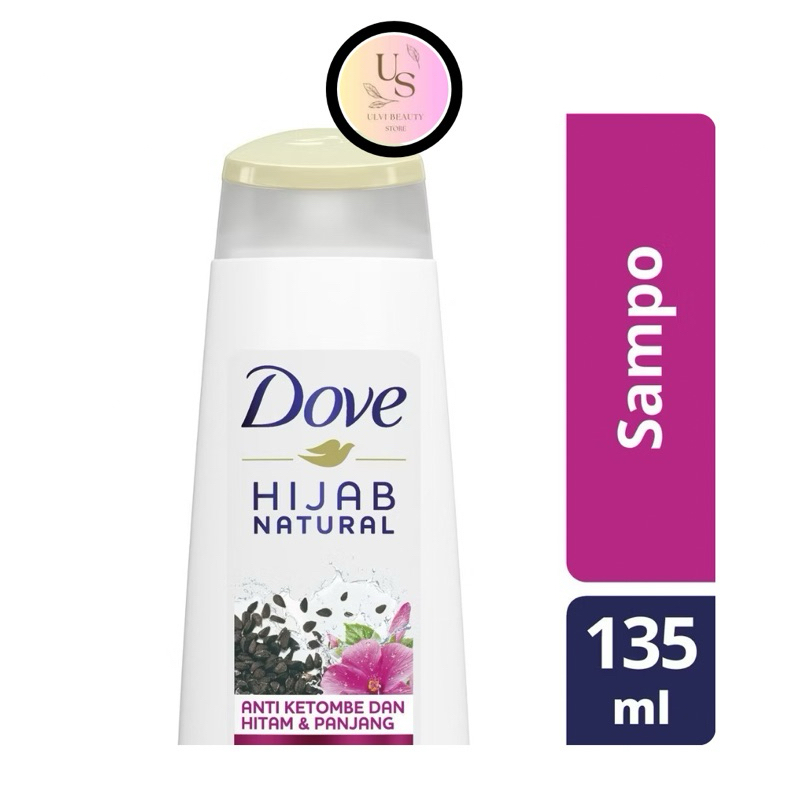 Dove Hijab Natural Anti Ketombe dan Hitam & Panjang Shampoo 135ml