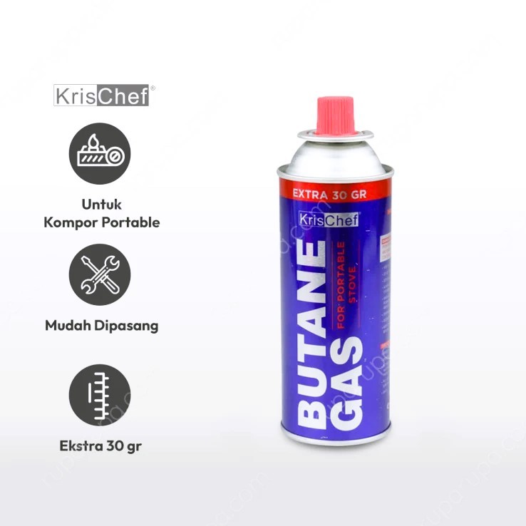 Krischef 250 Gr Gas Butana Untuk Kompor Portable