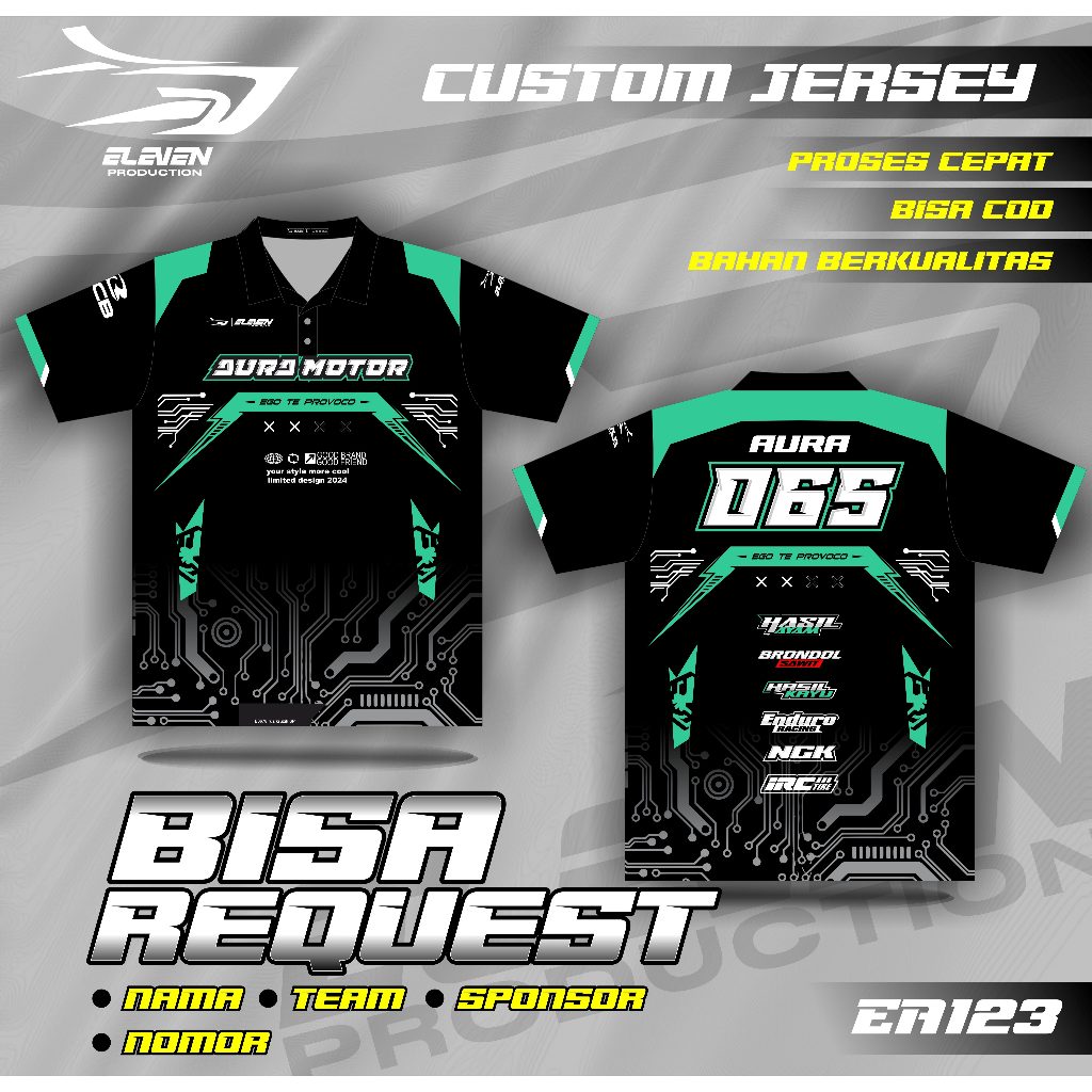 JERSEY RACING polo baju balap racing custom full printing jersey balap jersey bisa ubah nama nomor j
