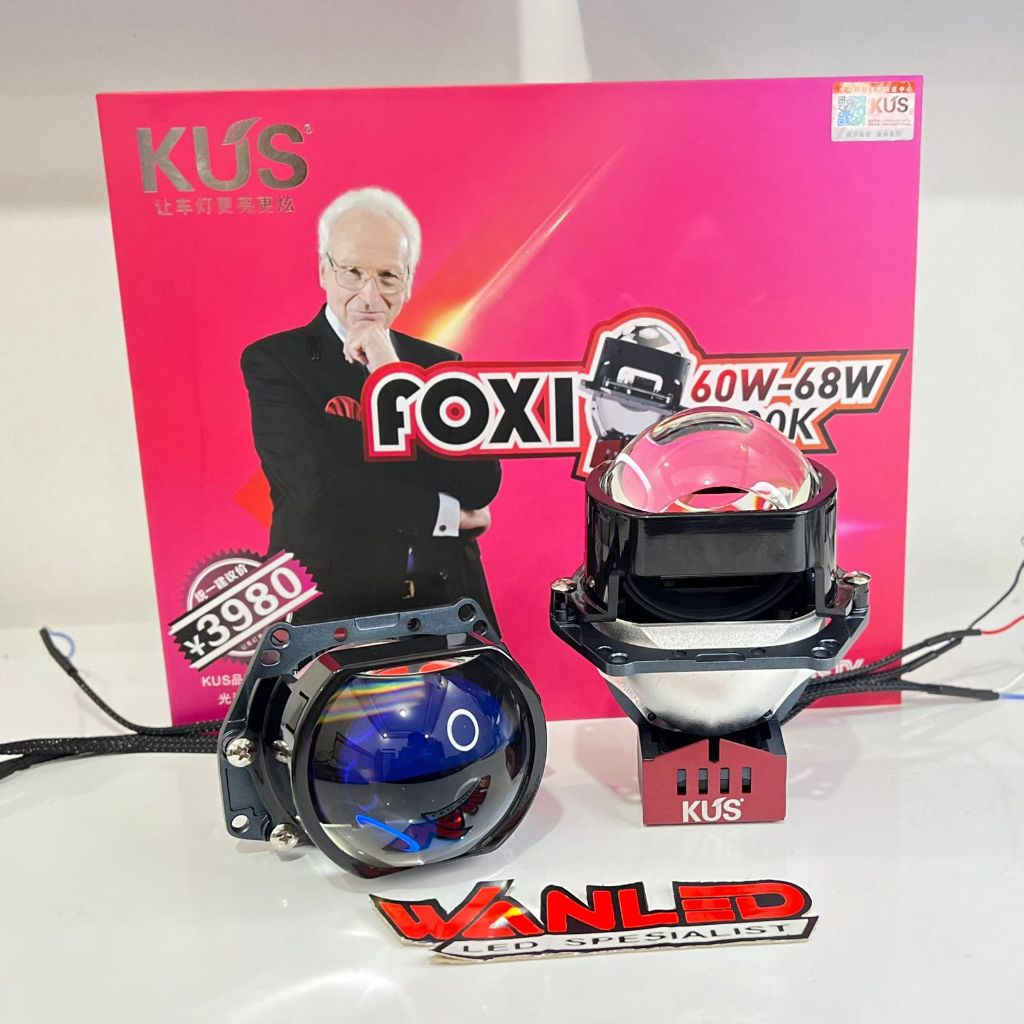 Lampu BILED KUS FOX2 HALF SQUARE LENS SL 70W Foxi 2 pajero fortuner