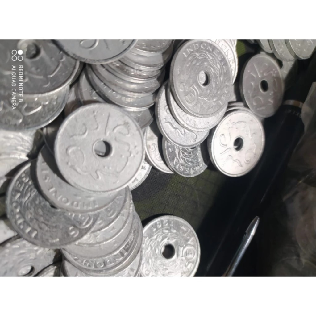 Koleksi Koin indonesia 5 Sen Aluminium Asli Ready Sudah dibersihkan