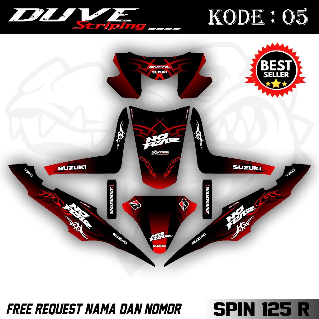 Decal Spin 125 R Full Body - Stiker Decal Spin 125 R. DV.05