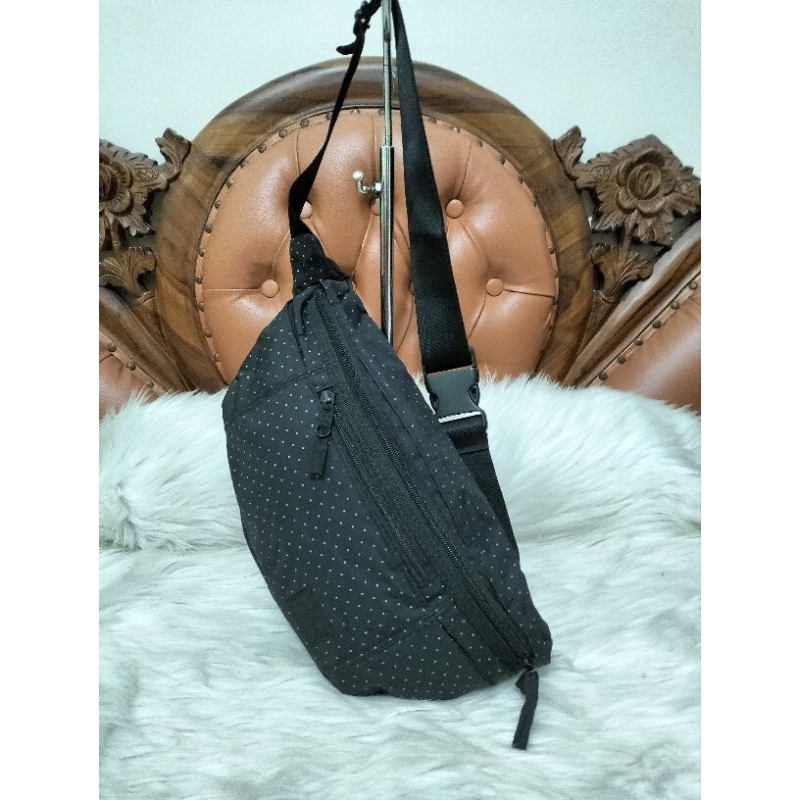 Porter Black Beauty Polkadot Waist Bag