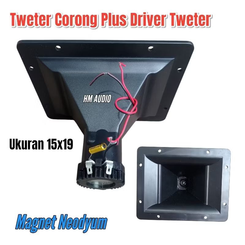 Paket Driver Tweter Neodyum plus Corong Horn 15x19 cm