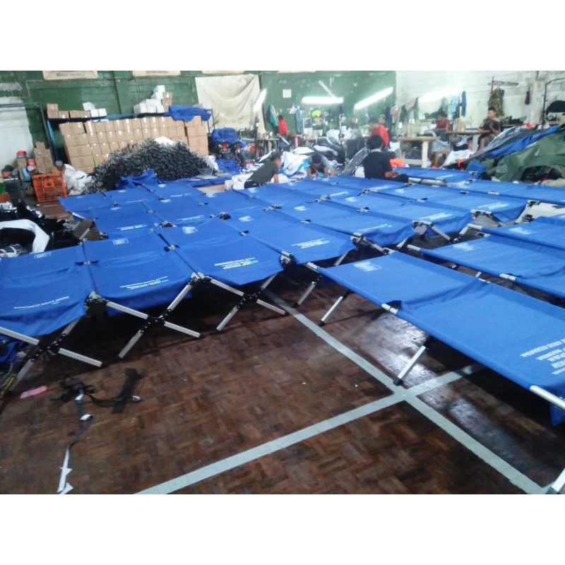 Velbed Alumunium Standart BNPB | Tempat Tidur Siaga Darurat Tni | Folding Bed