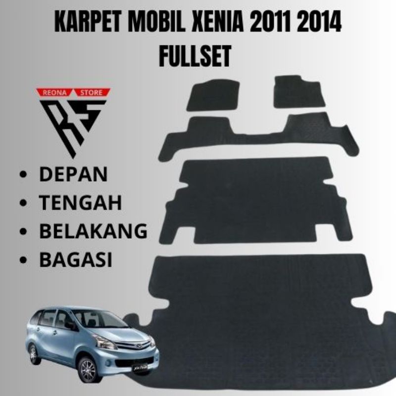 Karpet Mobil Xenia Fullset 2011 2014 Matras Karet / Alas kaki mobil Xenia fullset