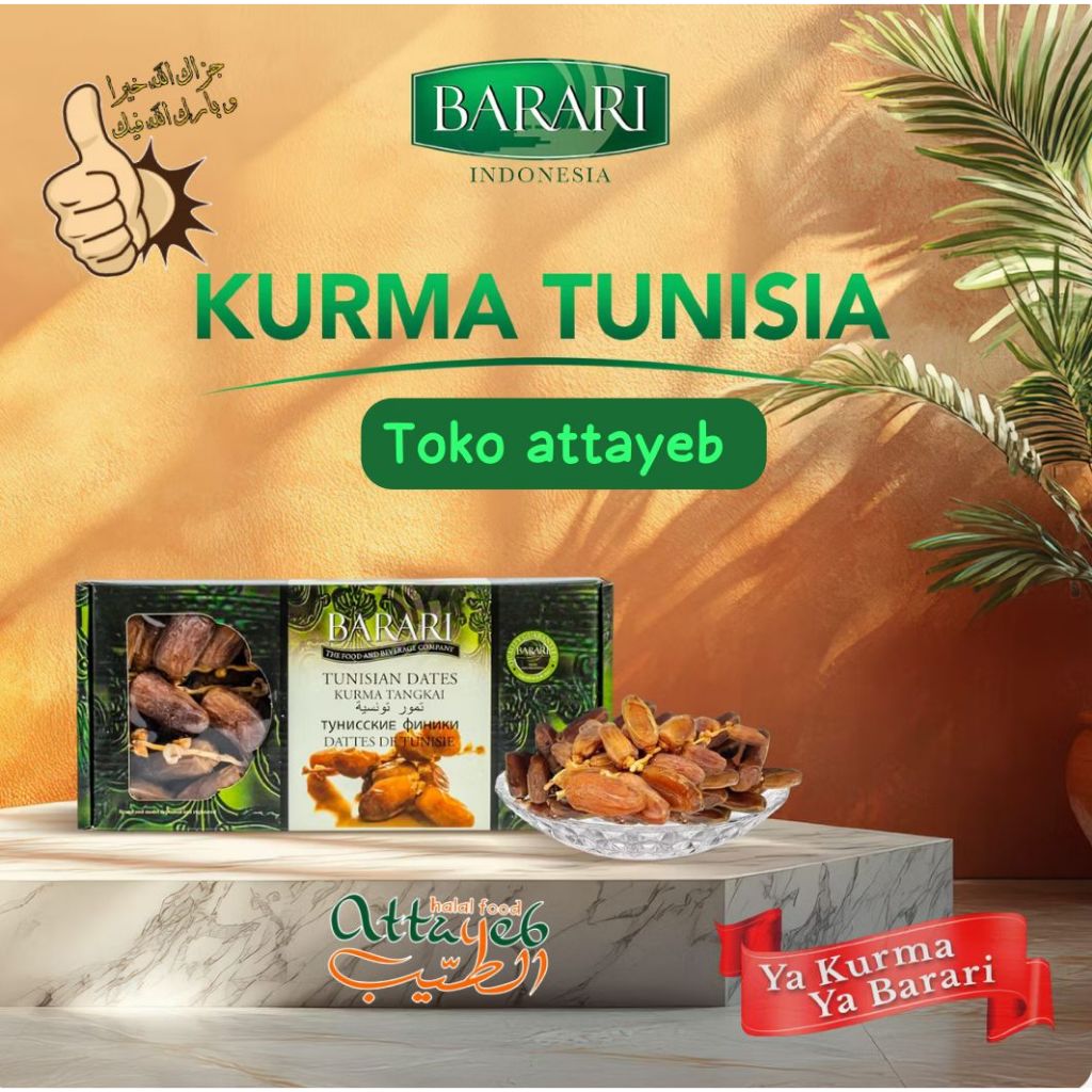 

Kurma Tunisia Tangkai Barari 500gr Fresh Kurma Tunis Palm Tangkai Barari Enak Lembut Istimewah kurma Sunfruit /BARARI /Palm Frutt / Palm Fruit Panun Baru Exp 2026