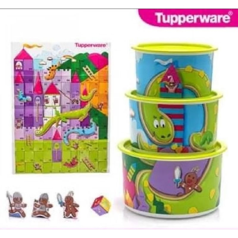 NEW!! Jojo The Dragon Canister Set Tupperware/ Toples Karakter Tupperware