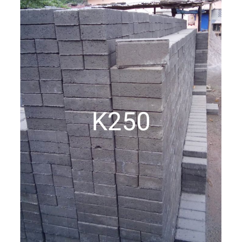 Paving blok bata 10,5X21 cm tebal 6 cm press hidrolik