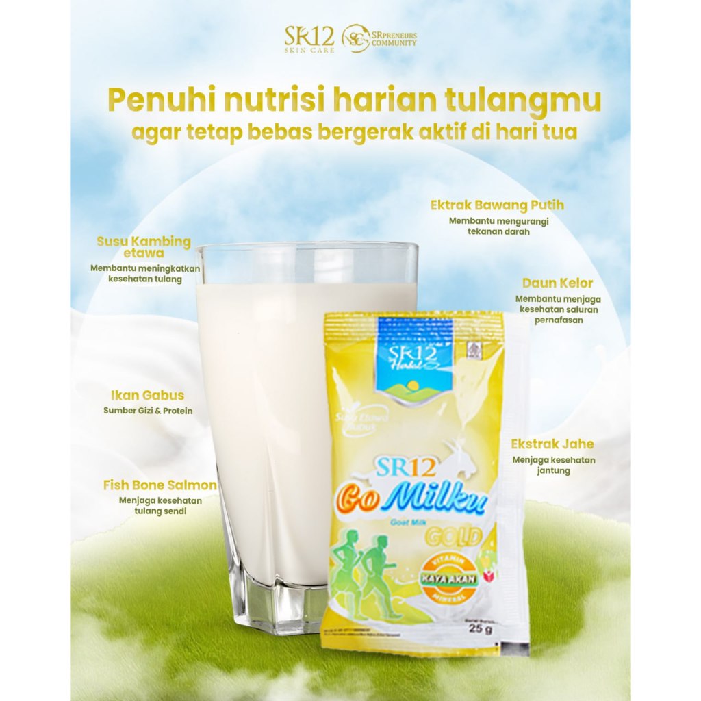 

Susu Kambing Etawa Gomilku Gold SR12 Sachet untuk Kesehatan Tulang dan Gigi