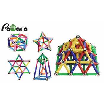 Mainan Rakit Kreasi Magnetik Building Set/Magnet Mainan Anak Bentuk Stik Bola Tidak Mudah Rusak Aman