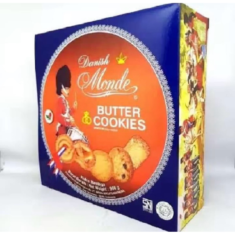 

Monde Butter Cookies 908gr Snack Kukis Mentega Kemasan Kaleng Besar