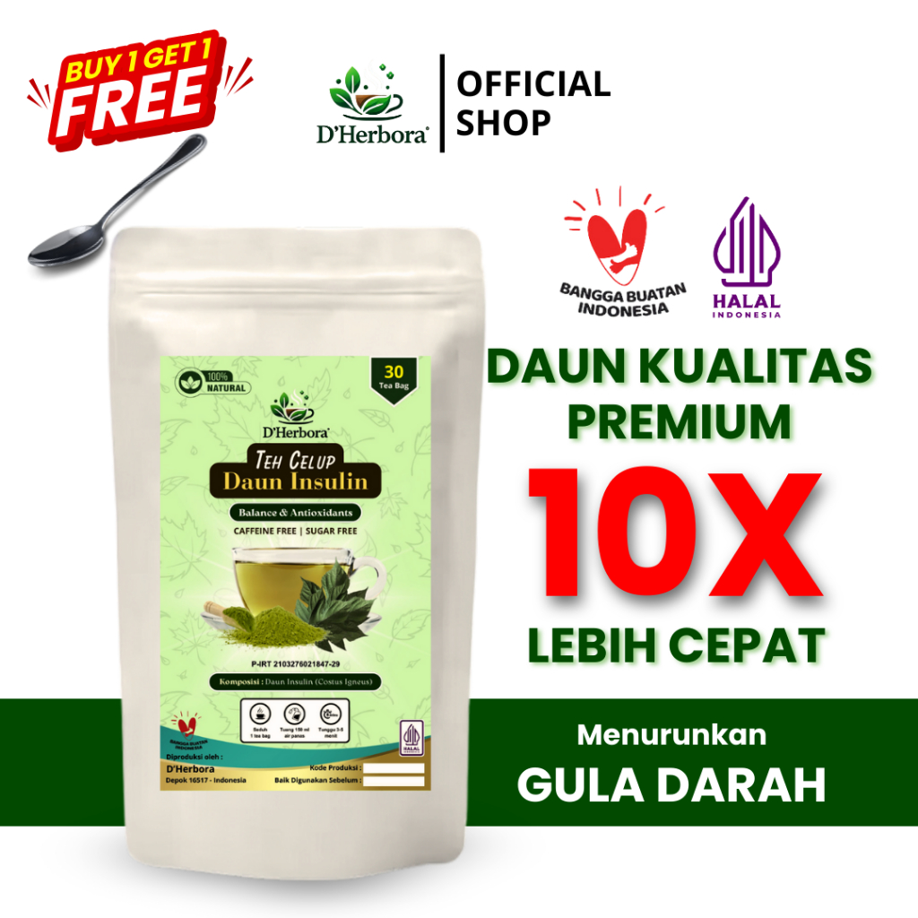 

ANTI DIABETES !!! Teh Daun Insulin Obat Diabetes Kencing Manis dan Anti-Kanker D'HERBORA