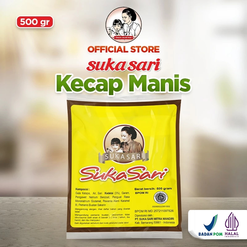 

KECAP KENTAL MANIS SUKASARI/KECAP MANIS KEMASAN BANTAL 500 GRAM / SKMSE