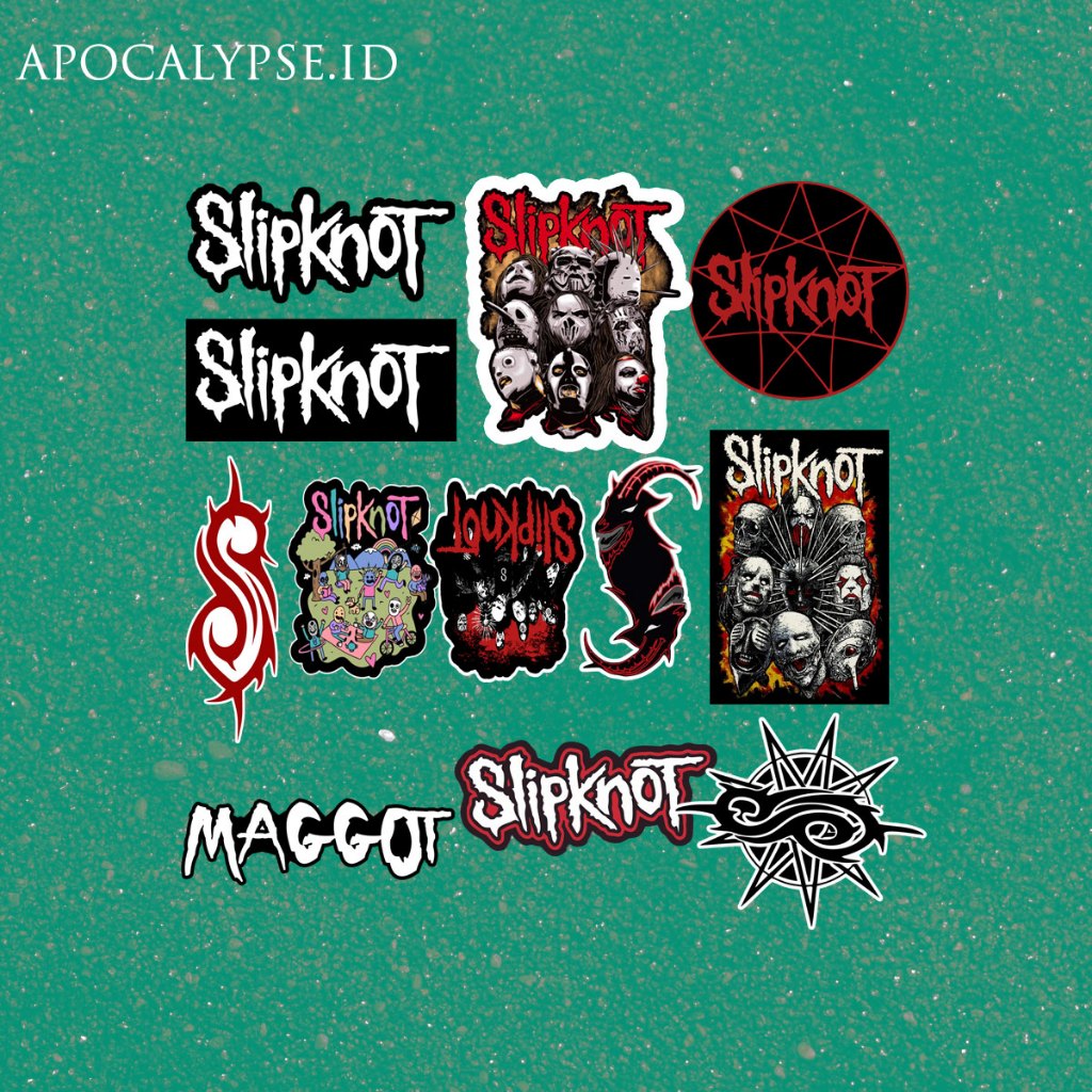 

SLIPKNOT LOGO - STICKER PACK CUTTING / STIKER DEATH / BLACK / THRASH / POWER METAL / STIKER SATUAN