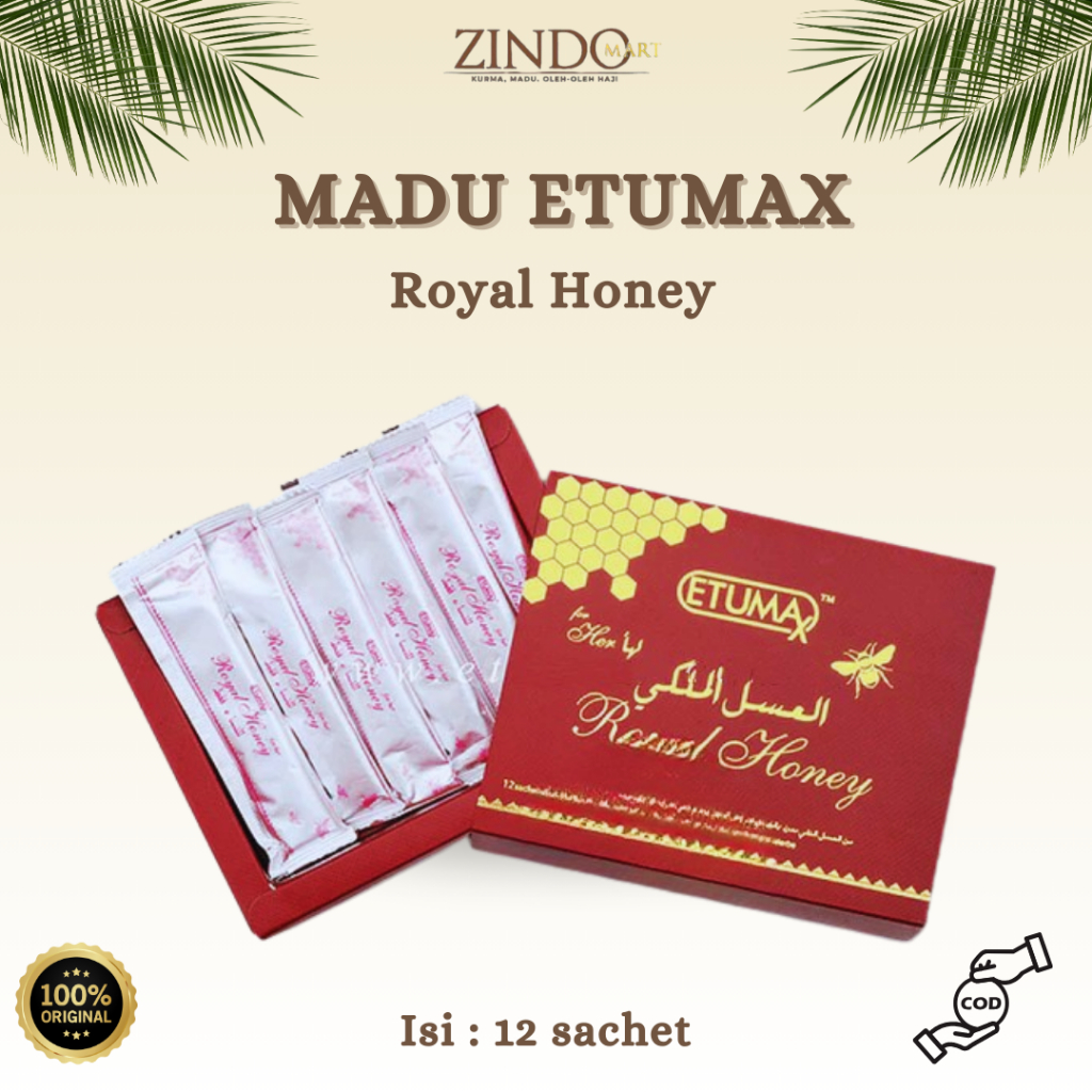 ETUMAX ROYAL HONEY VIP FOR HER ORIGINAL ASLI 1 BOX ISI 12 SACHET