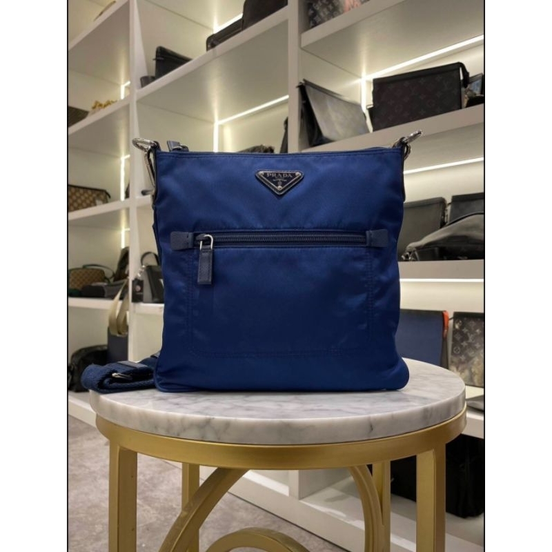 Prada Blue Messenger Bag
