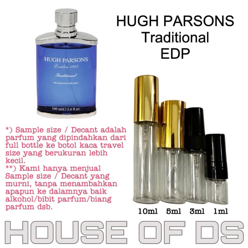 Decant HUGH PARSONS Traditional EDP 2ml/3ml/5ml/10ml