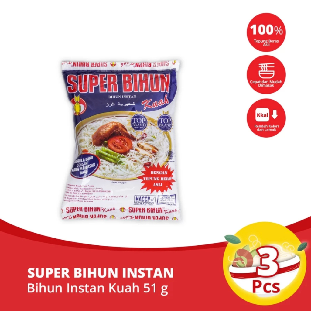 

Super Bihun Kuah Bihun Instant (3 pcs)