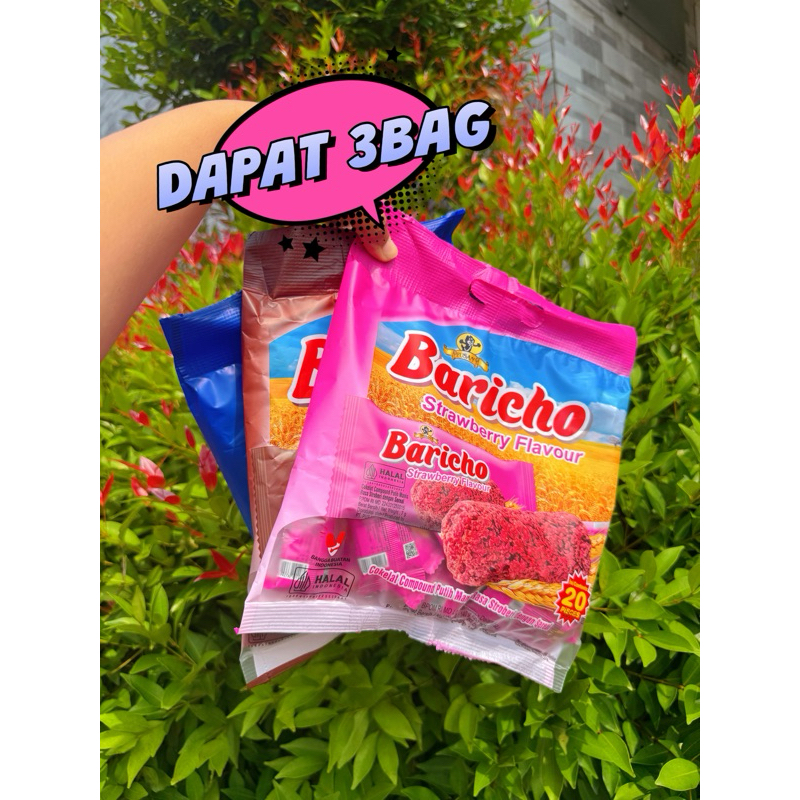 

( Paket 3 Bag ) Bundling Oats Baricho 3bag Varian Strawberry - Vanilla - Cokelat ( bisa pilih varian )