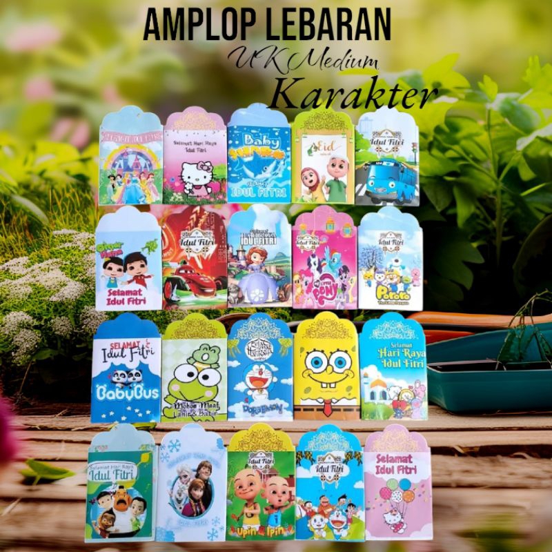 

Amplop lebaran karakter / Amplop lebaran 2025 / Amplop lebaran isi 10 pcs