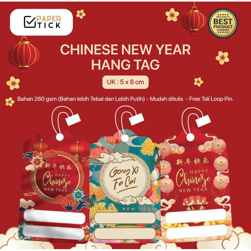 

Hang Tag CNY IMLEK SINCIA Kartu HANGTAG IMLEK CHINESE NEW YEAR 5x8 CM termasuk tali loop