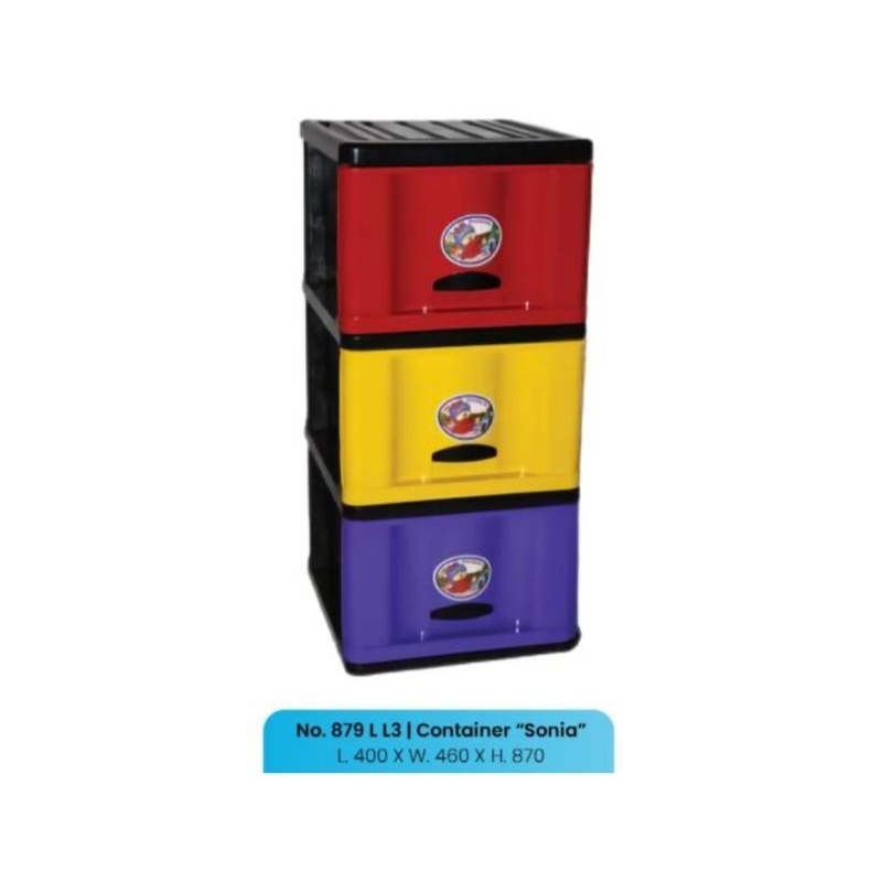 LEMARI PLASTIK LACI Mini Kontainer/Lemari Rak PlastikSerbaguna Sonia Susun