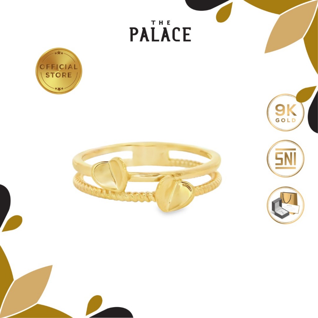 The Palace Basic Ring / Cincin Double Love 9K