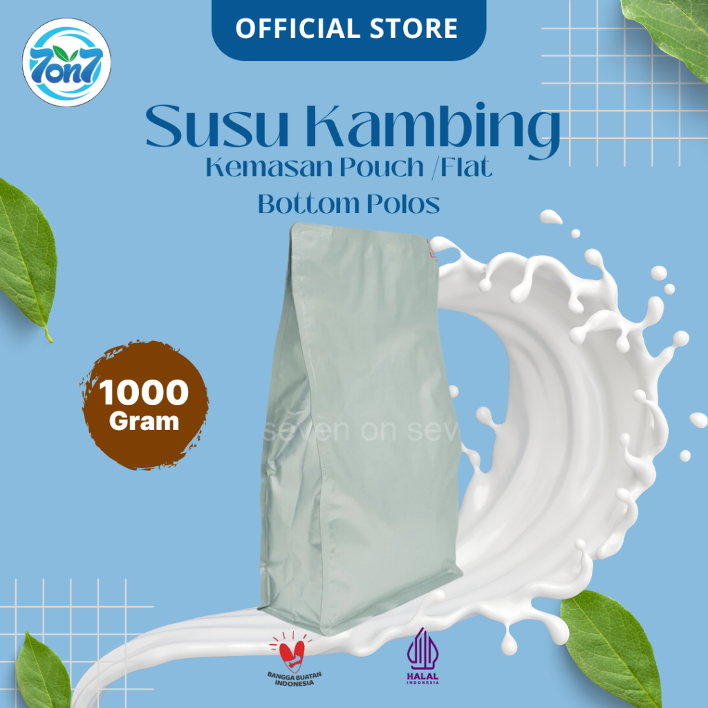 

Susu Kambing Kemasan Standing Pouch Flat Bottom 1KG