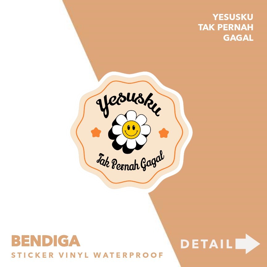 

YESUSKU TAK PERNAH GAGAL Sticker Bendiga | Stiker Vinyl Gospel Alkitab Firman Rohani Kristiani Kristen