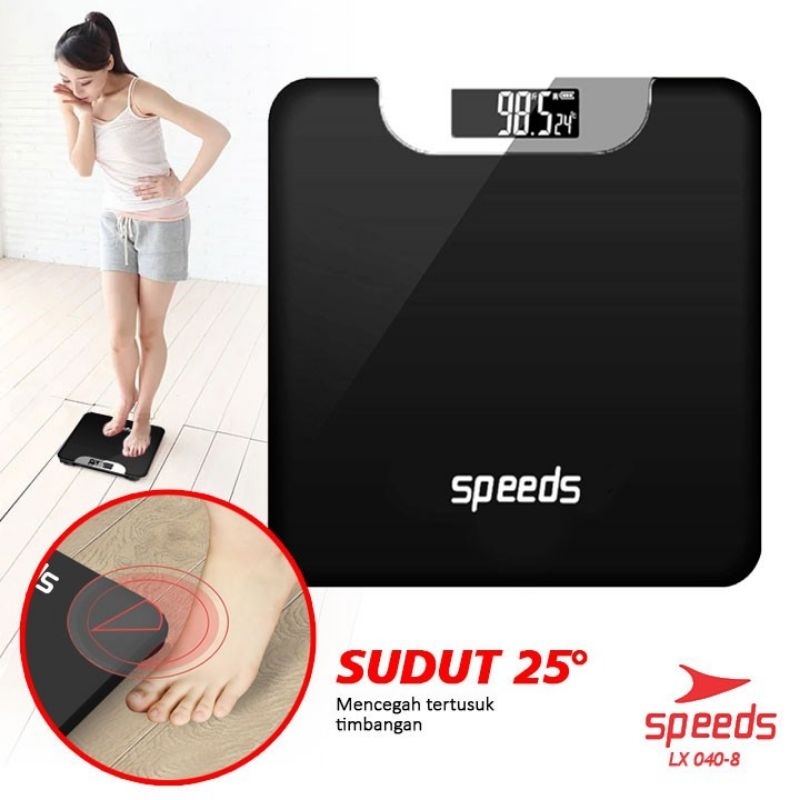 COD☑️SPEEDS LX040 TIMBANGAN BADAN DIGITAL ALAT UKUR BERAT BADAN