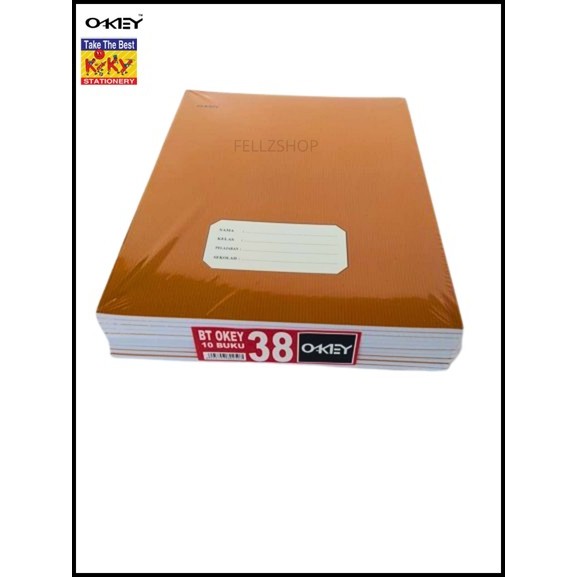 

1 PACK / 10 BUKU TULIS OKEY 38 KRAFT ( 10 PCS )