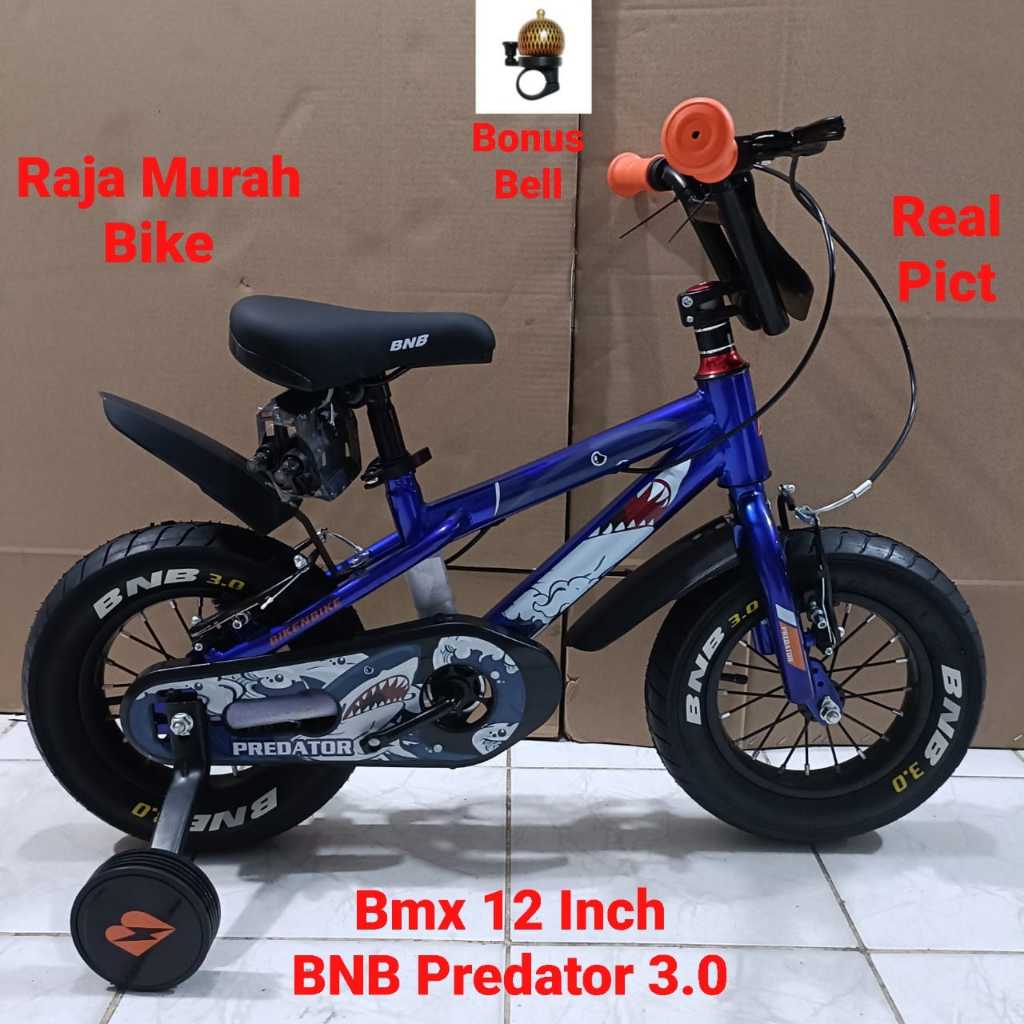 Sepeda Anak Laki Laki Bmx 12 Inch Bnb Predator Ban 3.0 Sepeda Anak Bnb Predator 12 Inch Ban Jumbo 3.