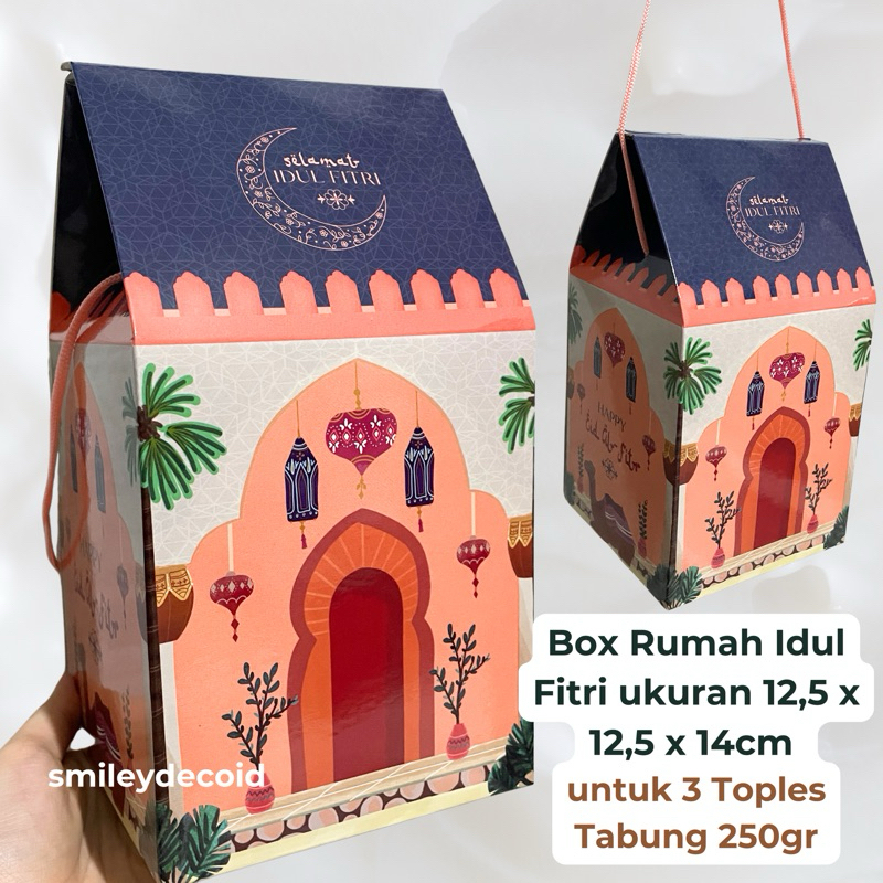 

[10PCS] Gable Box Idul Fitri + Tali Bentuk Rumah Lebaran Eid Mubarak Hampers Anak Dus Kardus