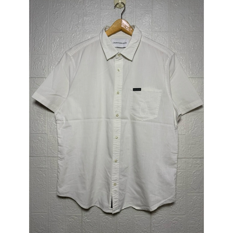 KEMEJA PUTIH CALVIN KLEIN SHORT SLEEVE XL ORIGINAL