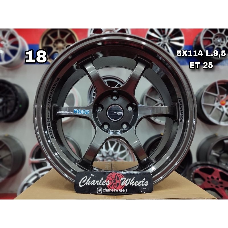 VELG ADVAN RG - D2 RING 18 GUNMETAL