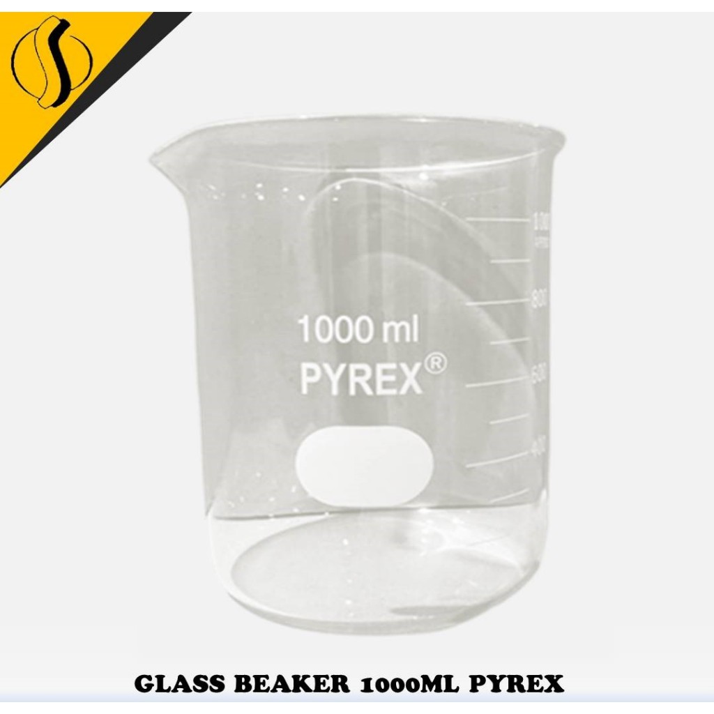 GLASS BEAKER 1000ML PYREX /GELAS KIMIA 1000ML