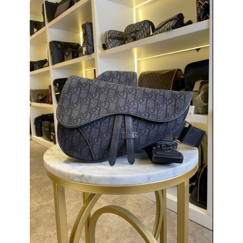 Dior Oblique Jacquard Saddle Bag